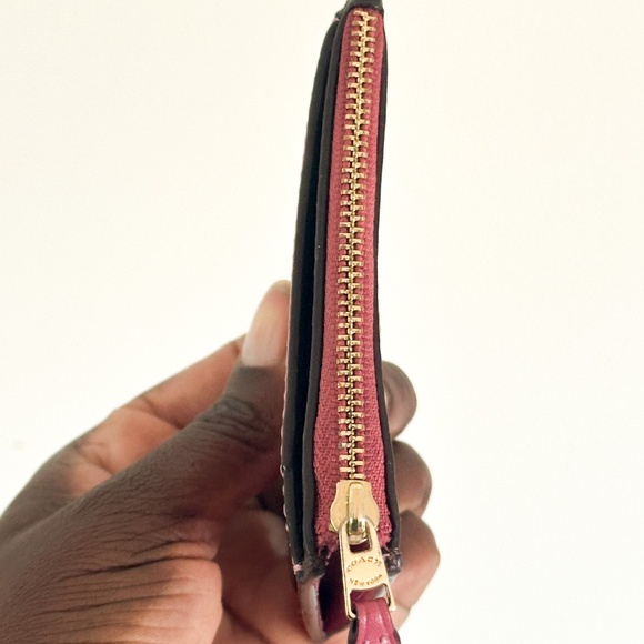 Coach Mini Skinny Signature PVC Key Chain Card Holder | Monogram Coach - Picture 7 of 7